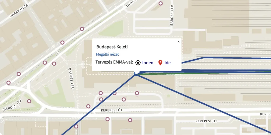 Vonatinfó helyett EMMA: Megálló nézet